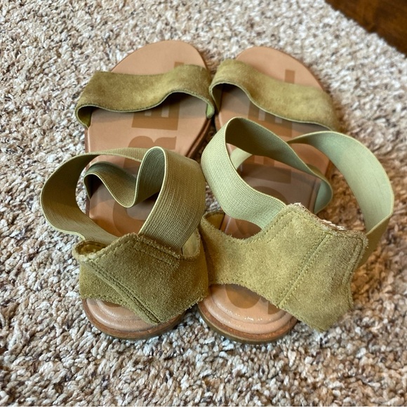 Sorel Womens Ella II Green Slip On Strappy Sandals Size US 9 - Picture 3 of 6